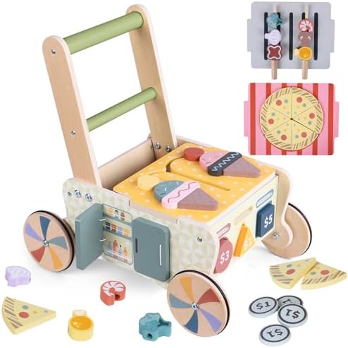 3 in 1 Wooden Baby Walker, Montessori Push Walker for Babies 10-12 Months by Takeeyce