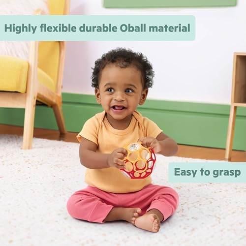 Disney Winnie the Pooh Oball Easy-Grasp Rattle by Bright Starts, Infant Toy in RedYellow, Age Newborn and up, 4 Inches - Image 5