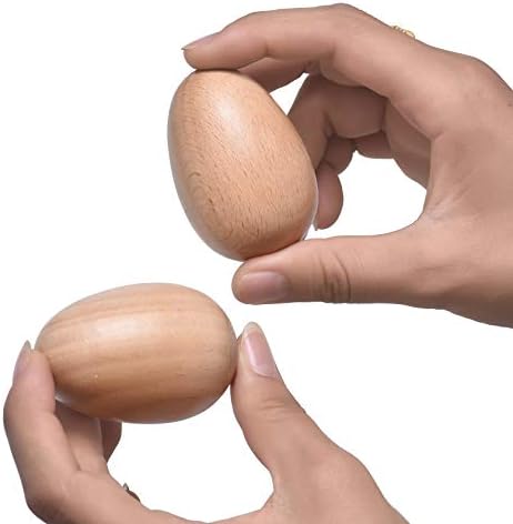 4 PCS Wood Egg Shakers Set, Musical Percussion Instruments, Natural Finish - Image 2