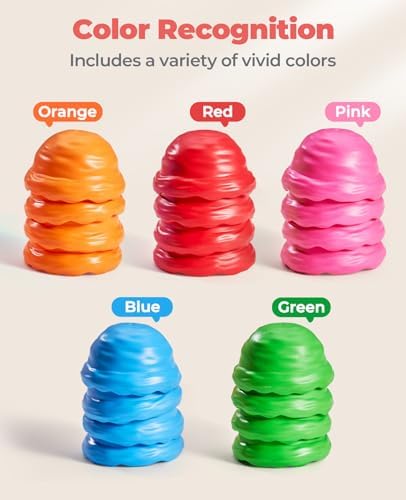 JoyCat Ice Cream Preschool Learning Activities Counting and Color Sorting Set Stacking Toys for Kids 1-5, Educational Fine Motor Skills Toys, 30PCS Math Manipulatives - Image 4