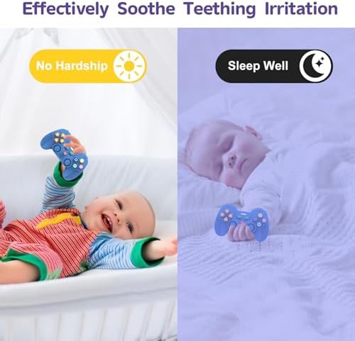 Hooku Silicone Teething Toys for Babies 0-6 Months, Teethers for Babies 6-12 Months, Remote Teether for Baby, Sensory Toys for Babies, Baby Chew Toys - Image 4