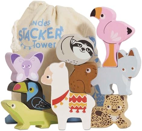 Le Toy Van Wooden South American Andes Stacking Animals & Bag by LeToyVan