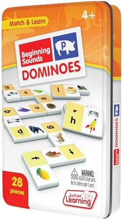 Junior Learning Beginning Sound Dominoes Educational Action Games, Multi (JL492) for 48 months to 96 months - Image 4