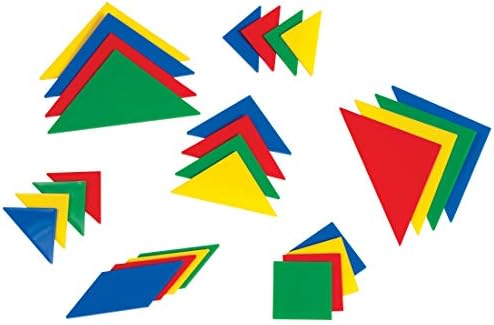 LEARNING ADVANTAGE Tangrams - Set of 28 - Puzzle Blocks for Geometry and Problem Solving - Math Manipulatives for Kids - Practice Early Geometry by LEARNINGADVANTAGE