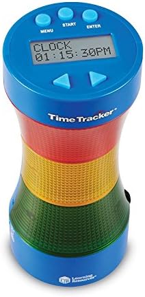 Learning Resources Time Tracker Visual Timer & Clock - 1 Piece, Classroom Tracker, Alarm Clock, Light Up Timer for Classroom, Visual Tracker by LearningResources