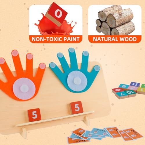 Preschool Learning Toys for Toddlers 3+ Years, Educational Number Counting Blocks for Kids, Homeschool Supplies for Math Manipulates, Finger Counting Math Toy, Montessori Toys for Kids Age 3+ - Image 5