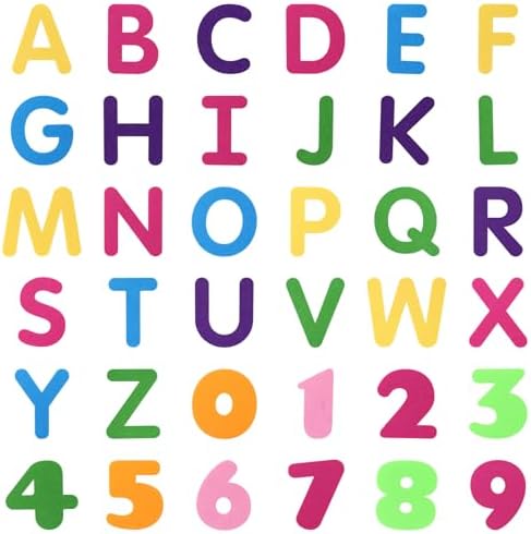 BXI 36 Pcs Alphabets Numbers & Letters Felt Board Story Pieces Set for Toddlers, Preschool & Kindergarten, Precut Felt Figures for Preschool Crafts Activity Early Learning Storytelling by BXI