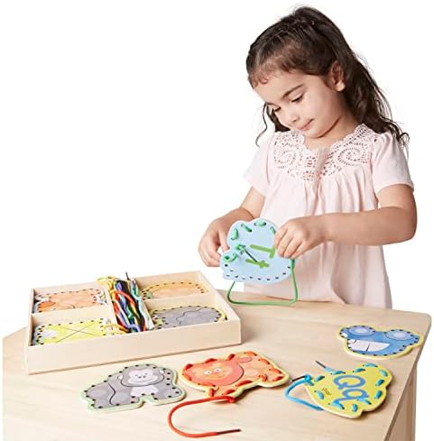 Melissa & Doug Alphabet Wooden Lacing Cards With Double-Sided Panels and Matching Laces - Image 3