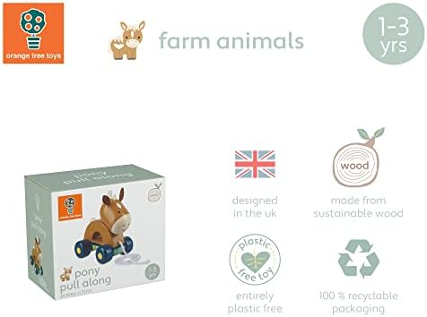 Orange Tree Toys Pony Pull Along | Hand Painted Colorful Wooden Toy for Toddlers Age 12m+, Sustainably Made, Perfect for Encouraging First Steps and Developing Key Motor Skills - Image 3