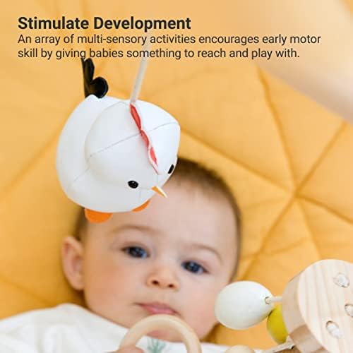 Little Big Friends Wooden Baby Activity Gym – Montessori Play Gym for Babies | Encourages Motor Skills & Sensory Development | Includes Crinkle Fabrics, Wooden Chimes & Hanging Toys – Farm - Image 5