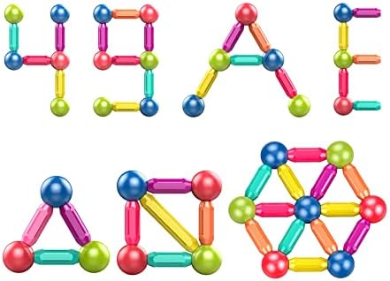 Ferthor Fun Learning Boys Girls Toys Age 4-5,Magnetic Blocks Magnet Toys for Toddlers 1-3,Magnetic Balls and Rods Set Educational Magnet Building Blocks,Kids Toys for 3+ Year Old Gifts(25pcs) - Image 5