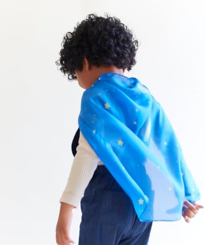 Sarah's Silks - Set of 5 Enchanted Mini Playsilks, 100% Silk 21" Square Scarf for Dance, Movement and Pretend Play - Rainbow, Starry Night, Sea, Fire and Blossom Scarves - Image 3