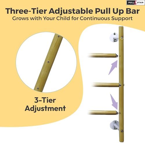 Montessori Coordination Mirror Set - Pull Up Bar and Mirror for Babies, Toddlers | Develop Motor Skills Self-Discovery | Hardware Included | Plexiglass Acrylic Safety & Powder Coated Steel Bar - Image 5