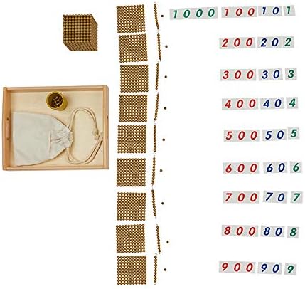 Kghios Montessori Golden Beads and Cards Math Toys Materials for Toddlers - Image 3