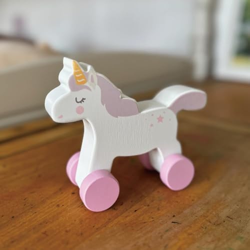 Mentari Toys - Magic Unicorn - Wooden Push Along Unicorn on Wheels - First Movement Toy for Toddlers - Encourages Balance, Coordination and Confidence - Age 6m+ - Image 4