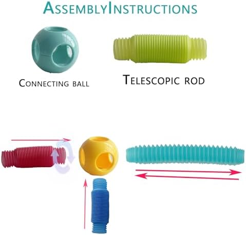 86PCS Flexible Building Rods for Kids Ages 3+, STEM Construction Toy with Bendable Rods & Connectors, Creative Building Set with Storage Box, Educational Toy for Boys & Girls - Image 4