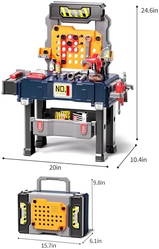 Deejoy Kids Tool Bench with Electric Drill and Miter Saw - Image 5