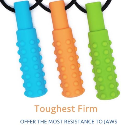 Xtra Tough (XT) Sensory Chew Necklace (3 Pack) - Sensory Oral Motor Aids Teether Toys for Autism, ADHD, Baby Nursing or Special Needs- Designed for Moderate & Aggressive Chewer - Image 3