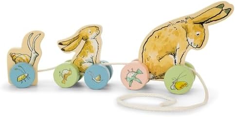 Kids Preferred Guess How Much I Love You Wooden Pull Toy Characters from The Book in 3 Segments 5 inches Tall Classic Toy for Toddlers and Kids by KidsPreferred