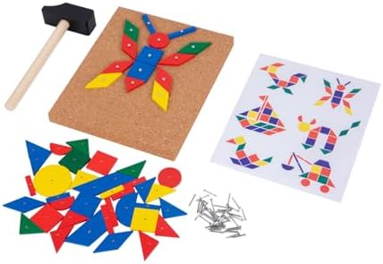 Adena Montessori Hammer & Nail Pegboard Toy, 4-6y by AdenaMontessori
