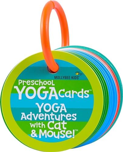 MOLLYBEE KIDS Preschool Yoga Cards for Kids, Set of 40 Poses and Activities, Beginner Yoga for Kids, Gifts for Ages 3+ by MollybeeKids