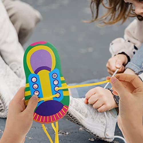 NUOBESTY Shoe Tie Practice for Kids Shoe Tying Practice Board Shoelace - Image 3