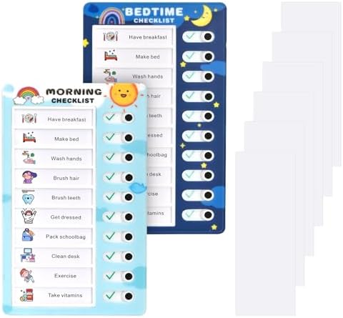 Upgrade 2 Pcs Chores Chart for Kids - Daily Routine Chore Chart for Kids Chore Chart, Visual Schedule Reminder for Kids Checklist Task Planning Board, My Chores to Do List ADHD Tools for Kids by Unknown