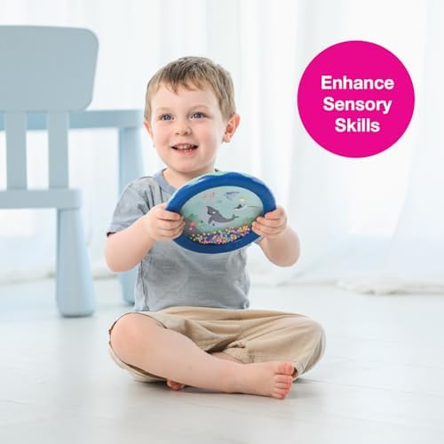 Edushape Sea World Drum for Baby - Set of 1 Ocean Baby Drum Toy for Toddlers 1-3 - Small Drums Musical Toy for Babies 1 Year Old and Up, Soothing Sounds, Fun Tummy Time and Sensory Development - Image 4
