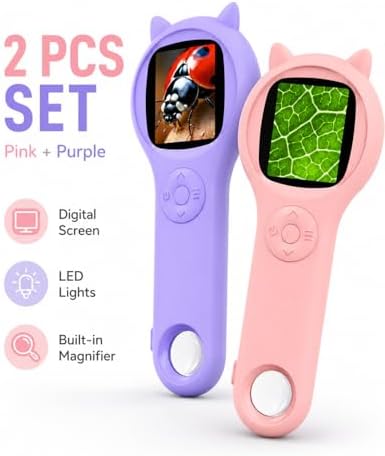 Pink and Purple Microscope for Kids-200X Portable Digital Mini Microscope- Your Little Scientist Miniscope - STEM Toy for Age 5 6 7 8 9 10 11 12 Years Old Toddlers. - Image 6