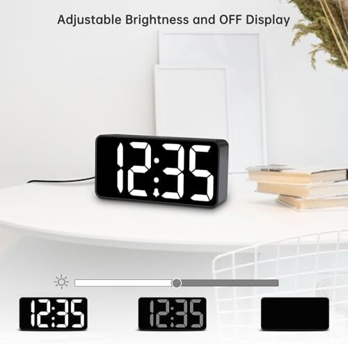DreamSky Small Digital Alarm Clock for Bedroom, Large Big Numbers Display - Image 3