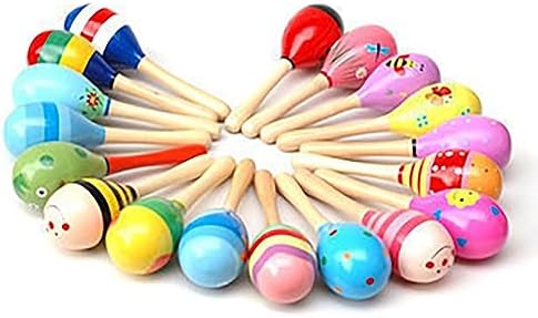 Small Maraca, Colorful Vibrant Design Lightweight Portable Musical Toy for Babies, with Safe Solid Wood Material for Hand Eye Coordination and Music Education - Image 7