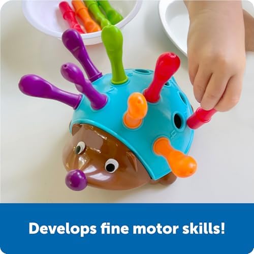 Learning Resources Spike The Fine Motor Hedgehog - Toddler Montessori Toys, Stacking Shape, Gifts for Boys and Girls, Sorting and Matching Skill Activities, Educational Games, Kindergarten - Image 2
