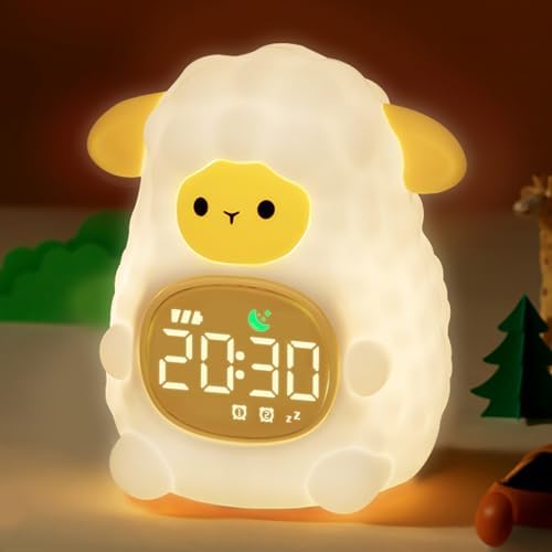 MASHI Sheep Kids Alarm Clock with Time to Wake Sleep Trainer White Noise by MASHI