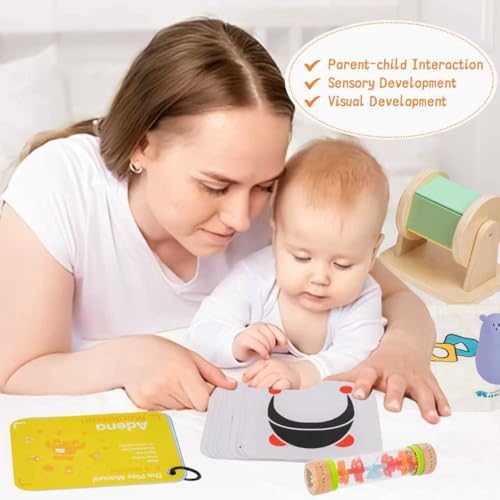 Adena Montessori 8 in 1 Sensory Play Kit 0-6 Months Baby - Image 6