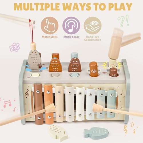 Joyreal Wooden Montessori Toys for 1 Year Old Hammering Pounding Toys - Image 5