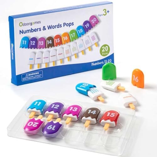 Mini Number Pops 11-20 – 140 Pcs Translucent Pattern Blocks - Educational Light Table Manipulatives and Accessories, Educational Number Matching Learning Toy for Toddlers - Image 2