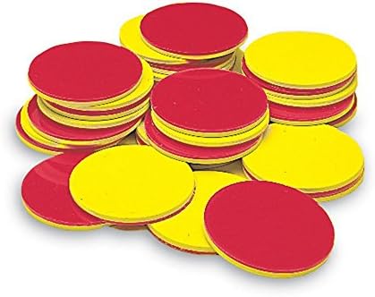 hand2mind Foam Two-Color Counters, Red and Yellow, Manipulatives, Chips, Math Bingo, 200 Count - Image 4
