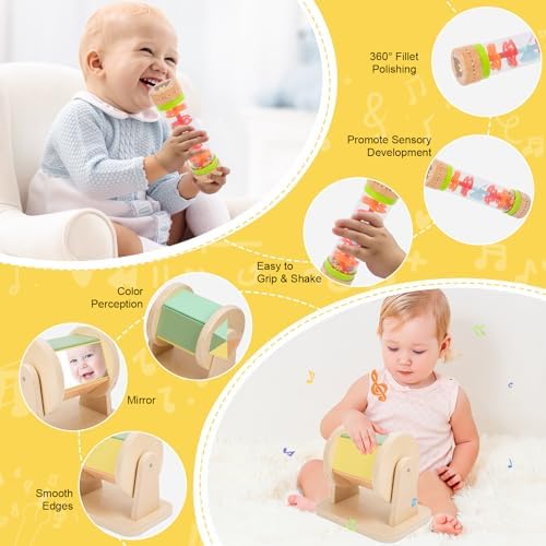 Adena Montessori 8 in 1 Sensory Play Kit 0-6 Months Baby - Image 3