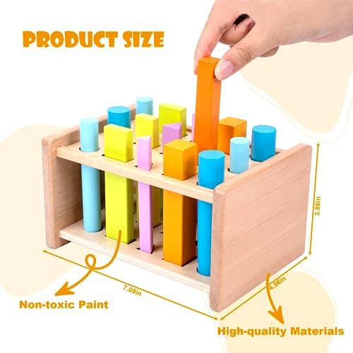 Adena Montessori 15-Piece Shape Sorting Sticks Toy, 1-3y - Image 5