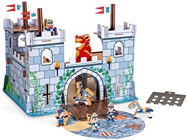 Janod Story Box - Fortified Castle Play Set - 9 Pieces - Ages 3+ - J08582 by Janod