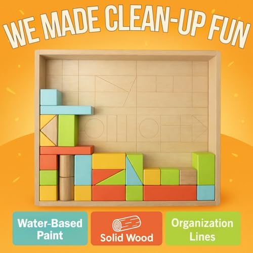 Natural Wood Building Blocks Set, 72 Pastel Color Pieces Castle Construction Blocks with Storage Tray, Educational STEM Learning Toys for Kids, Creative, Screen-Free, Architectural Play System - Image 7
