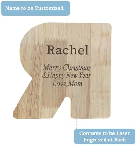 Wooden Letter Piggy Bank for Kids Boys Girls,Personalized Piggy Bank (Laser Engraving),A-Z Letters Coin Bank Money Box Customized Name, for Family Christmas Birthday Gift (R) - Image 2