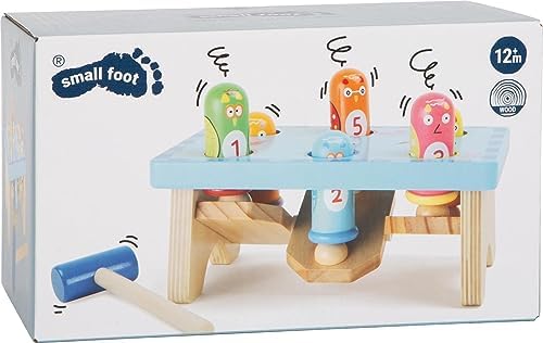 Small Foot Wooden Toys Smack the Bird Knock Playset with Hammer designed for children ages 18 months - Image 4