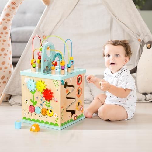 OOOK 5 in 1 Activity Center, Baby Activity Table with 5 Sides Play Features - Image 5