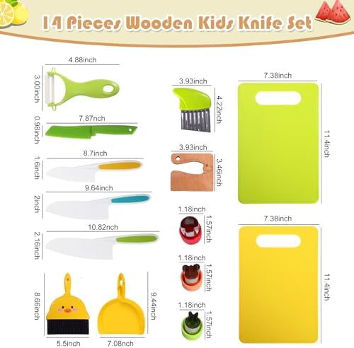 Kids Knife Set with Cutting Board, Toddler Knife 3+ Years Old Girls & Boys - Image 3