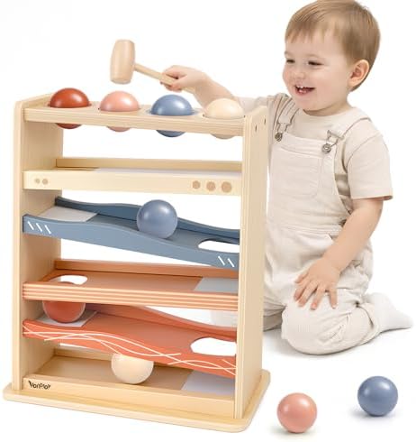 Vanplay Montessori Ball Drop Toys for 1 2 Year Old Boy Girls Birthday Gifts by Vanplay