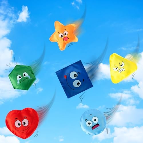 EYxsaxenk Bean Bags for Tossing Game Kids Outside Toss Game Nylon Bean Bag Toy Indoor Outdoor Toy for Toddler Holiday Family Party Throwing Game Supplies (Emotional 12Pcs) - Image 4