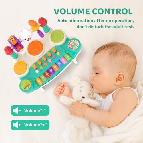 20-in-1 Musical Piano Keyboard Toy, Drum Set for 3+, Blue - Image 6