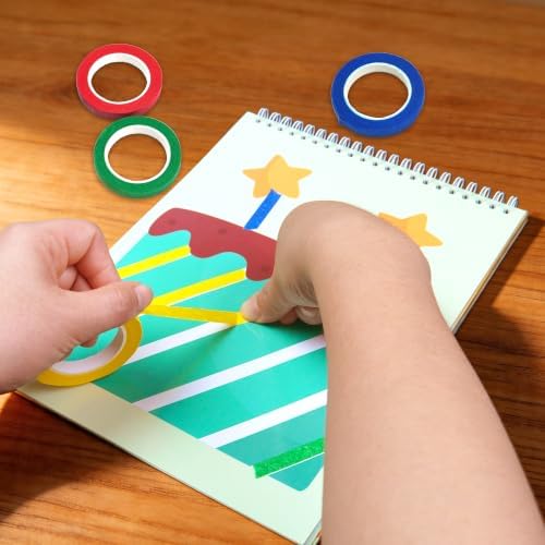 Kyerivs Colored Masking Tape, 8PC Activity Book Tape for Kids - Image 2