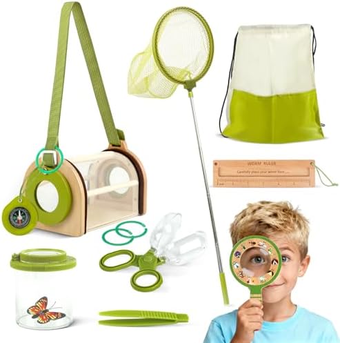 Wooden Bug Catcher Kit for Kids, Bug Catching & Insect Explorer Set by Marlrin